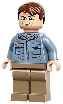 JW111:  Dr. Alan Grant - Sand Blue Shirt with Dirt Stains