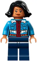 Minifigurka: JW122:  Sammy Gutierrez - Medium Blue Jacket over Dark Red Shirt, Dark Blue Legs
