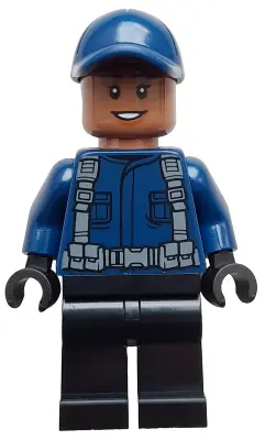 JW123:  ACU Guard / Driver - Female, Dark Blue Cap, Black Legs, Smile