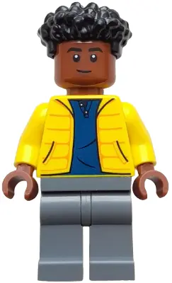 JW125:  Darius Bowman - Yellow Jacket over Dark Blue Shirt, Dark Bluish Gray Legs
