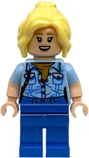 Minifigurka: JW128:  Dr. Ellie Sattler - Bright Light Blue Shirt