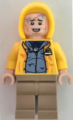 JW143:  Dennis Nedry - Jurassic Park Logo on Back, Hood