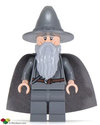 LOR001:  Gandalf the Grey - Wizard / Witch Hat, Short Cheek Lines