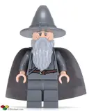 Minifigurka: LOR001:  Gandalf the Grey - Wizard / Witch Hat, Short Cheek Lines