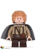 Minifigurka: LOR004:  Samwise Gamgee (Sam) - Dark Tan Shirt, Dark Bluish Gray Cape