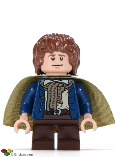 LOR012:  Peregrin Took (Pippin) - Dark Blue Jacket, Olive Green Cape