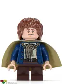 Minifigurka: LOR012:  Peregrin Took (Pippin) - Dark Blue Jacket, Olive Green Cape