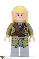 Minifigurka: LOR015:  Legolas - Olive Green Robe, Long Cheek Lines