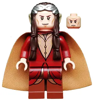 LOR059:  Elrond - Silver Crown, Dark Red Clothing