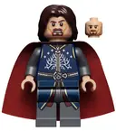 Minifigurka: LOR066:  Aragorn - Dark Red and Black Cape