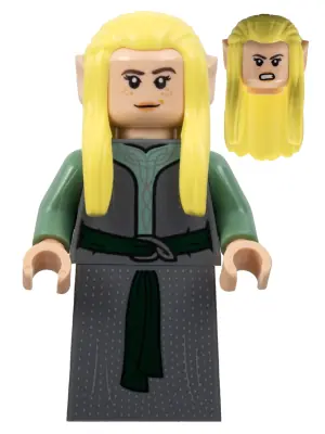 LOR120:  Rivendell Elf - Female, Dark Bluish Gray Robe