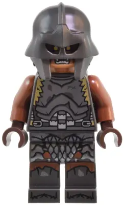 LOR134:  Orc - Medium Nougat Head, Pearl Dark Gray Armor and Helmet