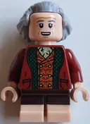 Minifigurka: LOR144:  Bilbo Baggins - Light Bluish Gray Hair