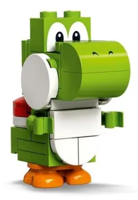 MAR0012:  Yoshi - White Tile, Round 1 x 1 Quarter on Front