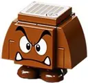 Minifigurka: MAR0022:  Goomba (Dark Bluish Gray Interior Pieces) - Angry