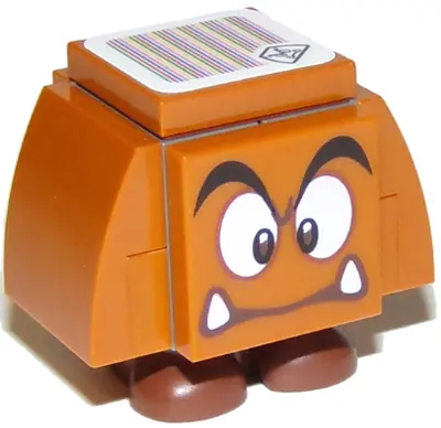 MAR0023:  Goomba (Dark Bluish Gray Interior Pieces) - Neutral