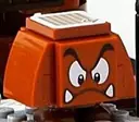 Minifigurka: MAR0035:  Goomba (Dark Bluish Gray Interior Pieces) - Angry, Looking Down