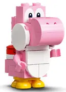 MAR0064:  Pink Yoshi - White Tile, Round 1 x 1 Quarter on Front