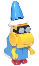 Minifigurka: MAR0084:  Kamek - Closed Mouth, White Fangs, 2 Dark Azure Plates 2 x 3