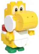 Minifigurka: MAR0100:  Yellow Yoshi - White Tile, Round 1 x 1 Quarter on Front