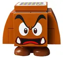 Minifigurka: MAR0115:  Goomba (Dark Bluish Gray Interior Pieces) - Angry, Open Mouth