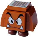Minifigurka: MAR0123:  Goomba (Black Interior Pieces) - Angry