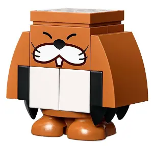 MAR0126:  Monty Mole - Face on 1 x 2 Brick