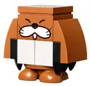 Minifigurka: MAR0126:  Monty Mole - Face on 1 x 2 Brick