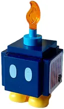 Minifigurka: MAR0139:  Bob-omb - Scanner Code with Pink, Lime and Lavender Lines, Black Interior Pieces