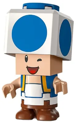 MAR0144:  Blue Toad - Winking, Black Hinge Brick