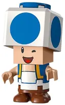 Minifigurka: MAR0144:  Blue Toad - Winking, Black Hinge Brick
