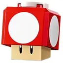 Minifigurka: MAR0148:  Super Mushroom - Tan Hinge Brick / Blue Plate, Round 2 x 2 Interior