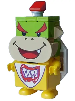 MAR0184:  Bowser Jr. - 1 Lime Brick 1 x 1, 1 Red Brick 1 x 1