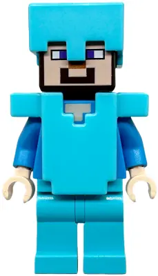 MIN015:  Steve (Light Nougat) - Medium Azure Legs, Helmet and Armor