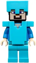 Minifigurka: MIN015:  Steve (Light Nougat) - Medium Azure Legs, Helmet and Armor