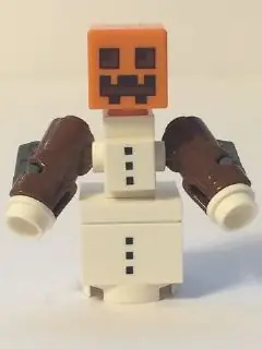 MIN023:  Snow Golem - Stud Shooter Arms, Narrow Torso