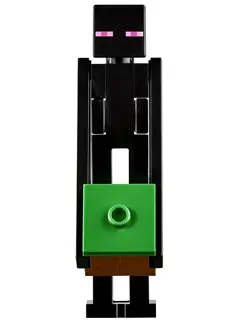 MIN027:  Enderman - Reddish Brown Block with Bright Green Top