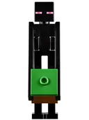 Minifigurka: MIN027:  Enderman - Reddish Brown Block with Bright Green Top