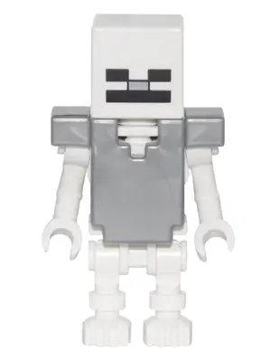 MIN033:  Skeleton, Minecraft - Flat Silver Armor