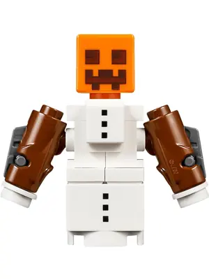 MIN043:  Snow Golem - Stud Shooter Arms, Wide Torso