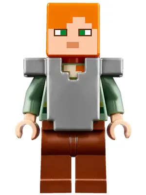 MIN045:  Alex - Reddish Brown Legs, Flat Silver Armor