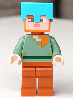 MIN062:  Alex - Dark Orange Legs, Medium Azure Helmet