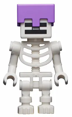 MIN065:  Skeleton, Minecraft - Medium Lavender Helmet