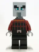 Minifigurka: MIN079:  Illager (Pillager) - Wide Eyes, Dark Bluish Gray Neck Bracket and Tile with Clip