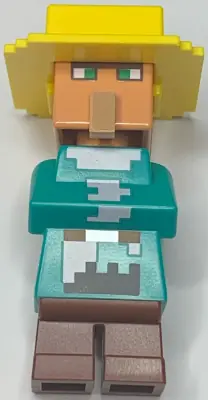 MIN115:  Villager (Farmer) - Snow Biome Outfit, Yellow Hat