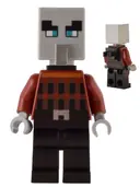 Minifigurka: MIN124:  Illager (Pillager) - Wide Eyes, Black Neck Bracket and Tile with Clip