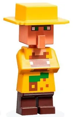 MIN126:  Villager (Farmer) - Jungle Biome Outfit, Yellow Hat