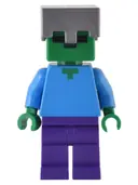 Minifigurka: MIN131:  Zombie - Dark Purple Legs, Flat Silver Helmet