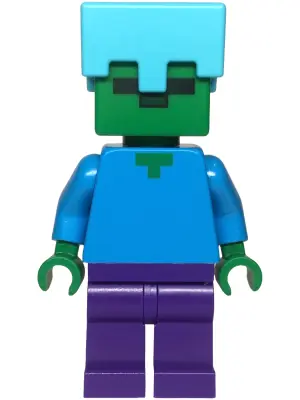 MIN174:  Zombie - Dark Purple Legs, Medium Azure Helmet