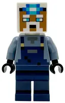 Minifigurka: MIN219:  Miner - Dark Blue Overalls
